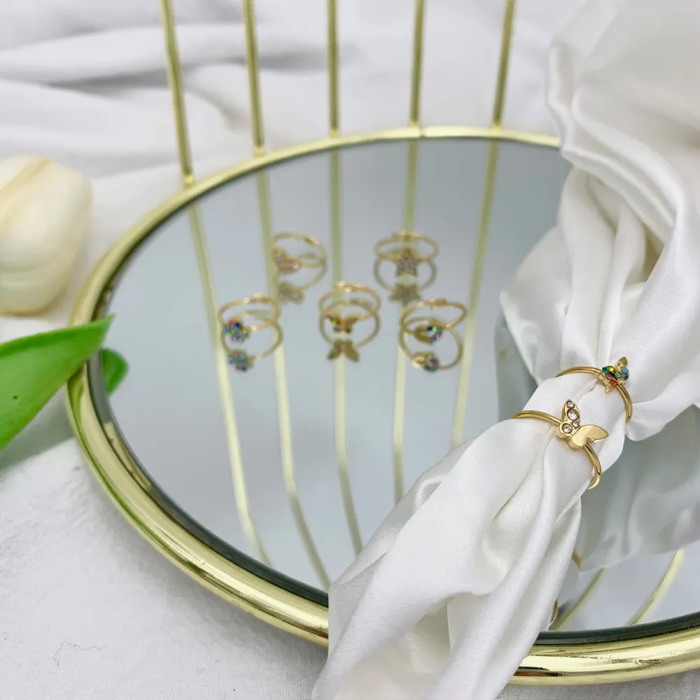 Mix Con Zirconia da Farange-60pz Anelli da Farange/Mignolo in A - AAR-103-AA1501-1515R