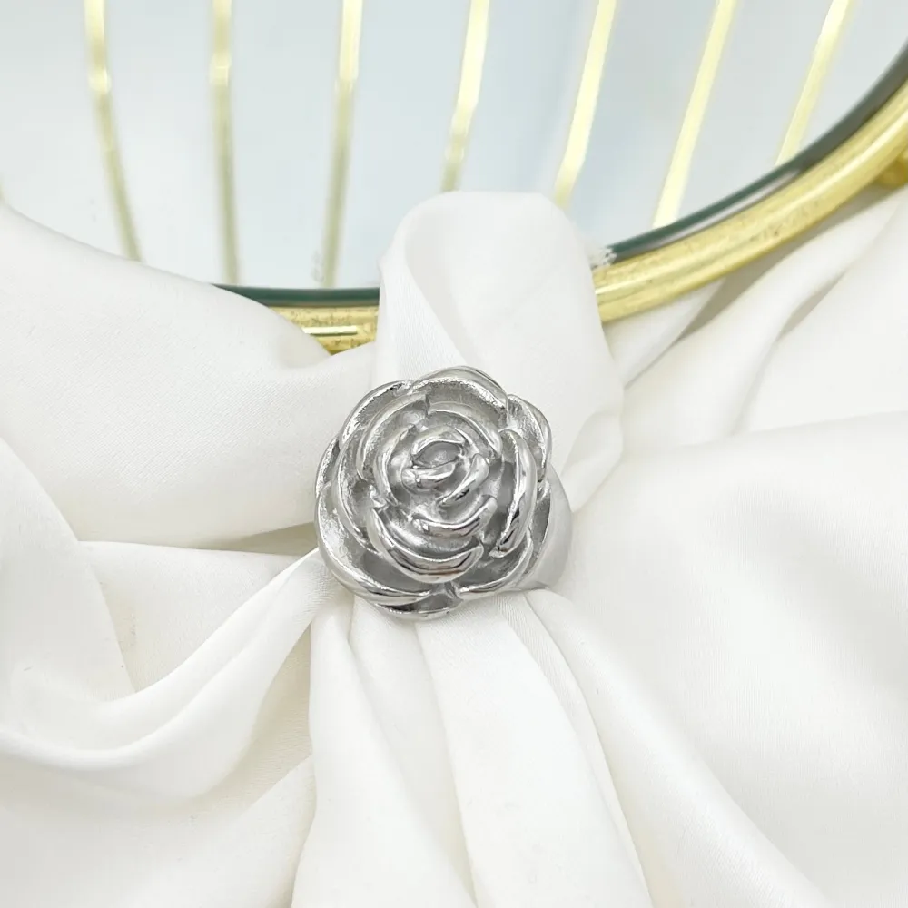 Rosa -Anello Regolabile in Acciaio - AAR-103-AA4455R