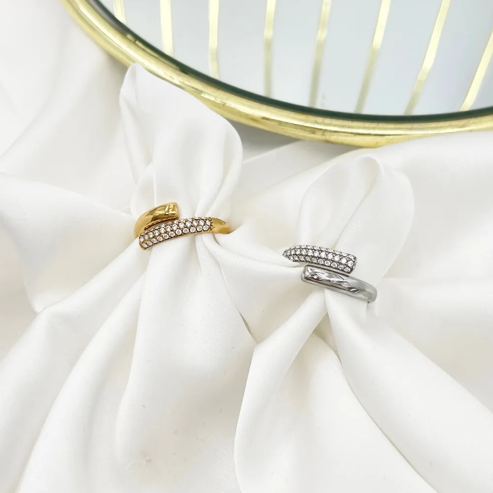 Semplice -Anello Regolabile in Acciaio - AAR-103-AA5169R