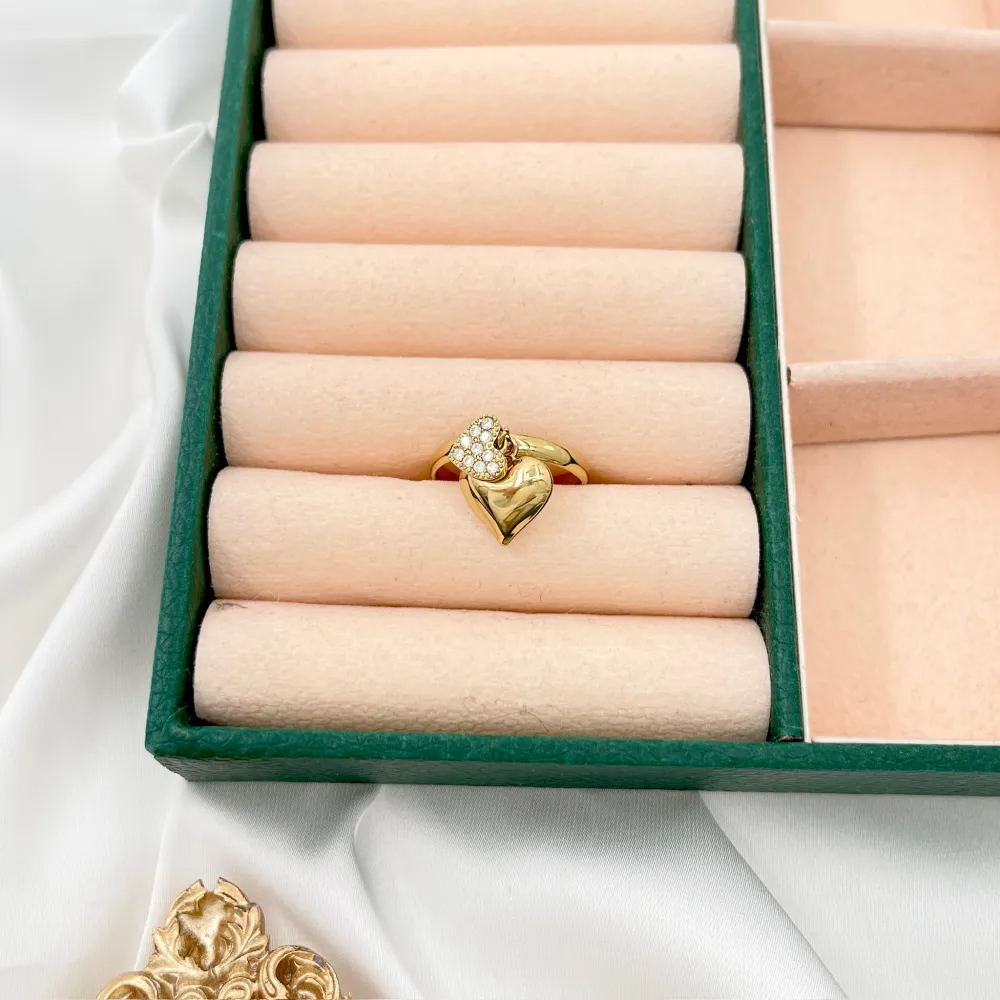 Cuore -Anello Regolabile in Acciaio - AAR-103-AA5366R