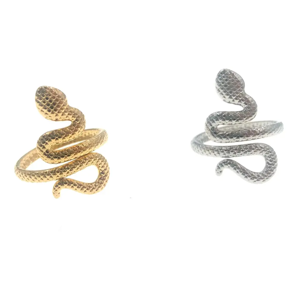 Serpente-12pz Anelli Regolabili in Acciaio - AAR208-229