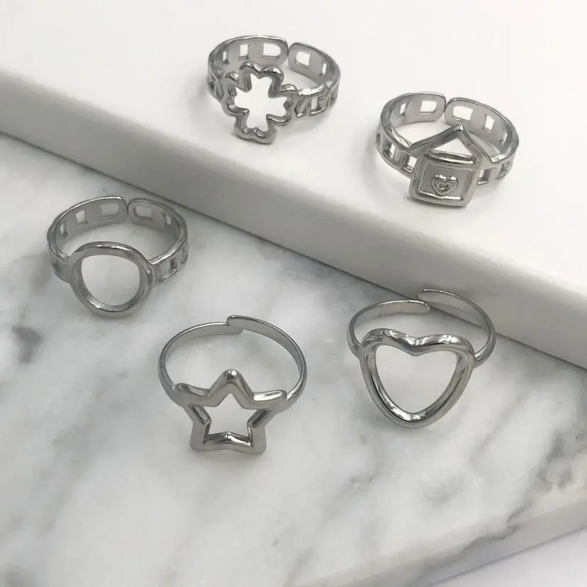 Modelli Assortiti-36pz Anelli regolabili in Acciaio - AAR413-720