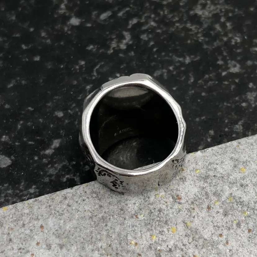 Effetto Pietra-12 pz Anelli in Acciaio - AAU518-153