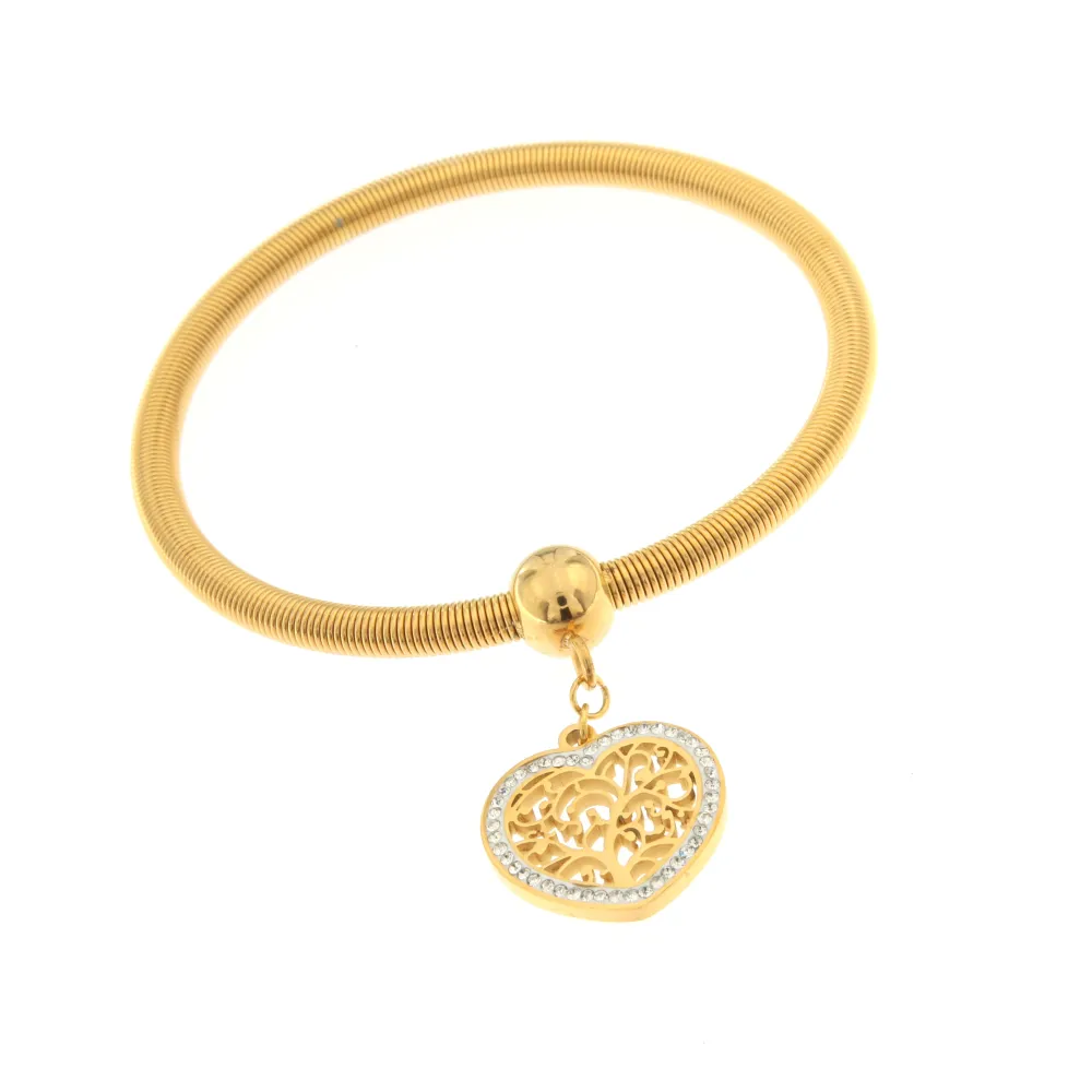 AdV Cuore  1515 - Bracciale a Molla in Acciaio - AdV Cuore  1515 - Bracciale a Molla in Acciaio