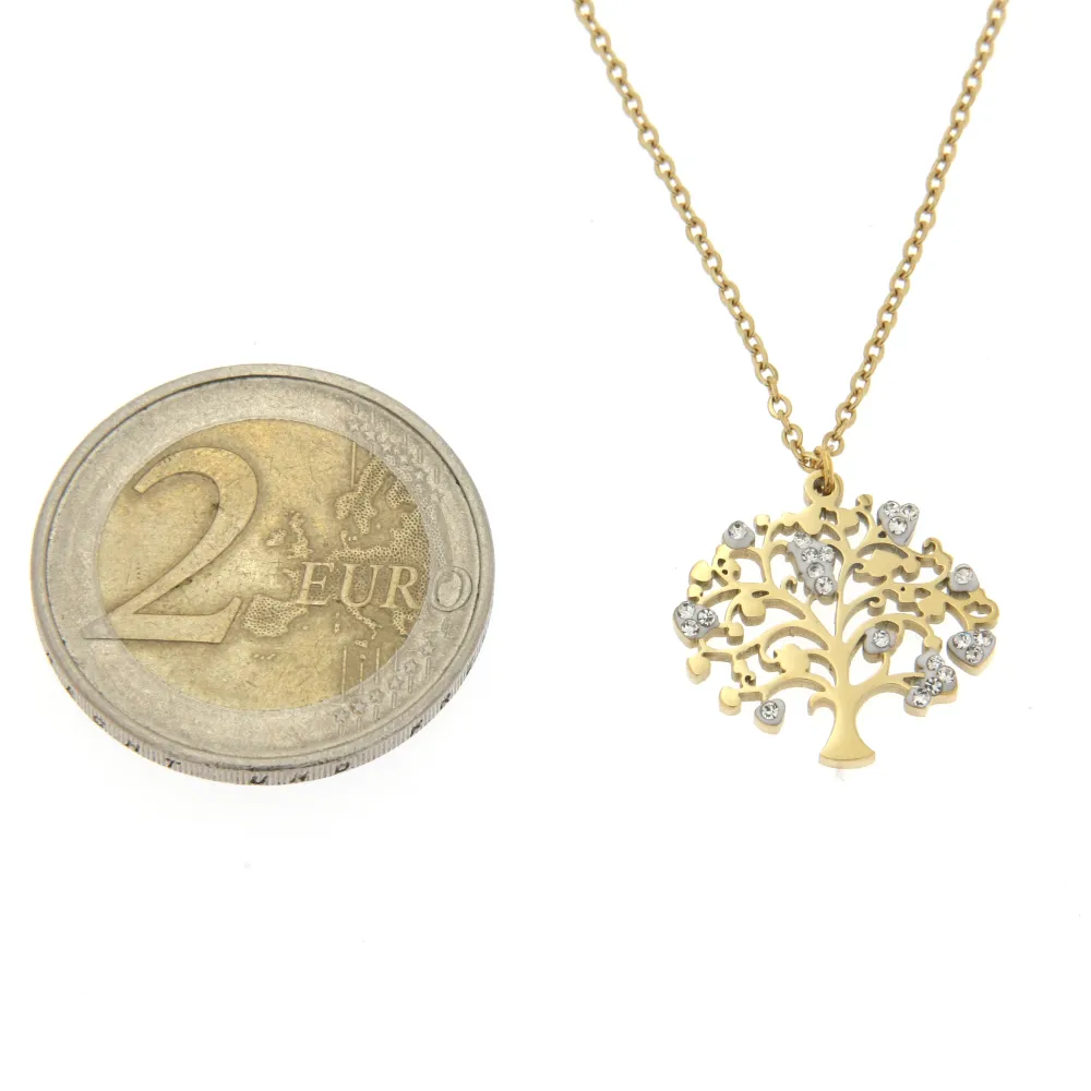Albero della Vita  3120 - Collana Fine in Acciaio - Albero della Vita  3120 - Collana Fine in Acciaio