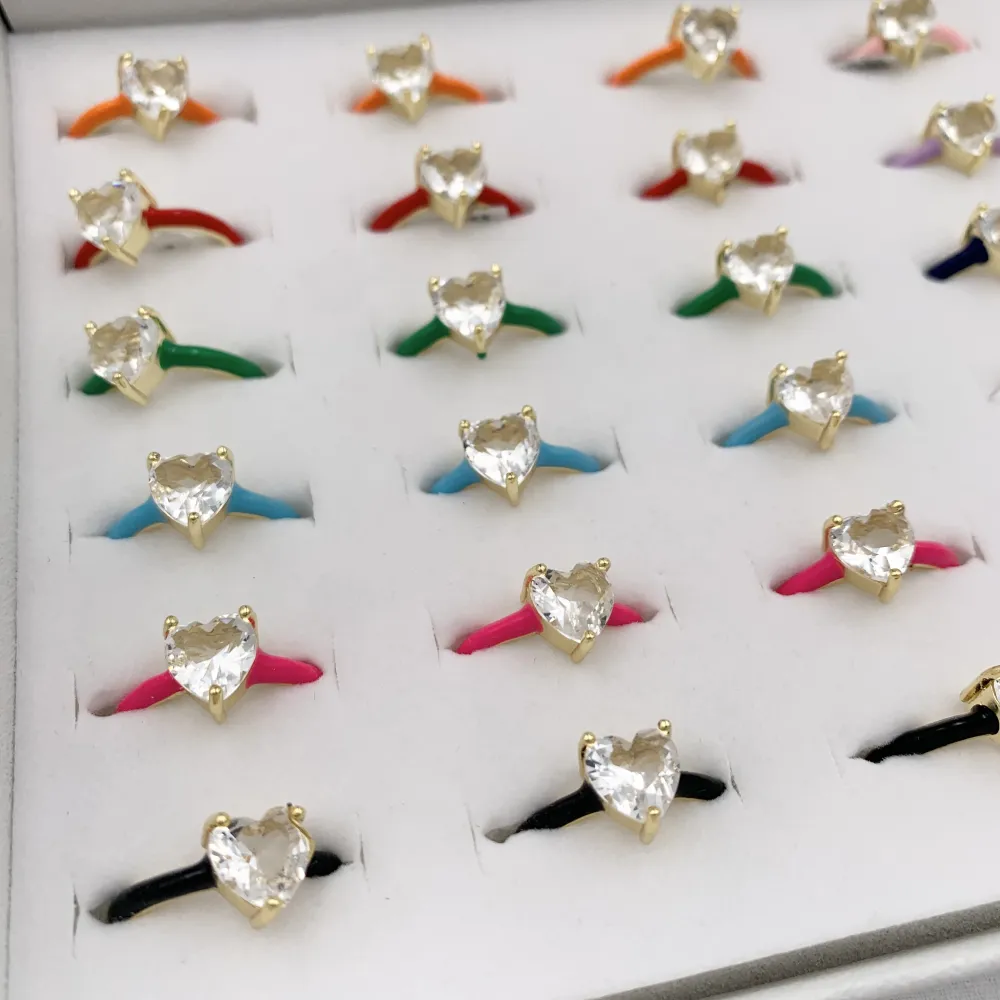 Cuore-36Pz Anelli Smaltati Regolabili - AMR-426-63