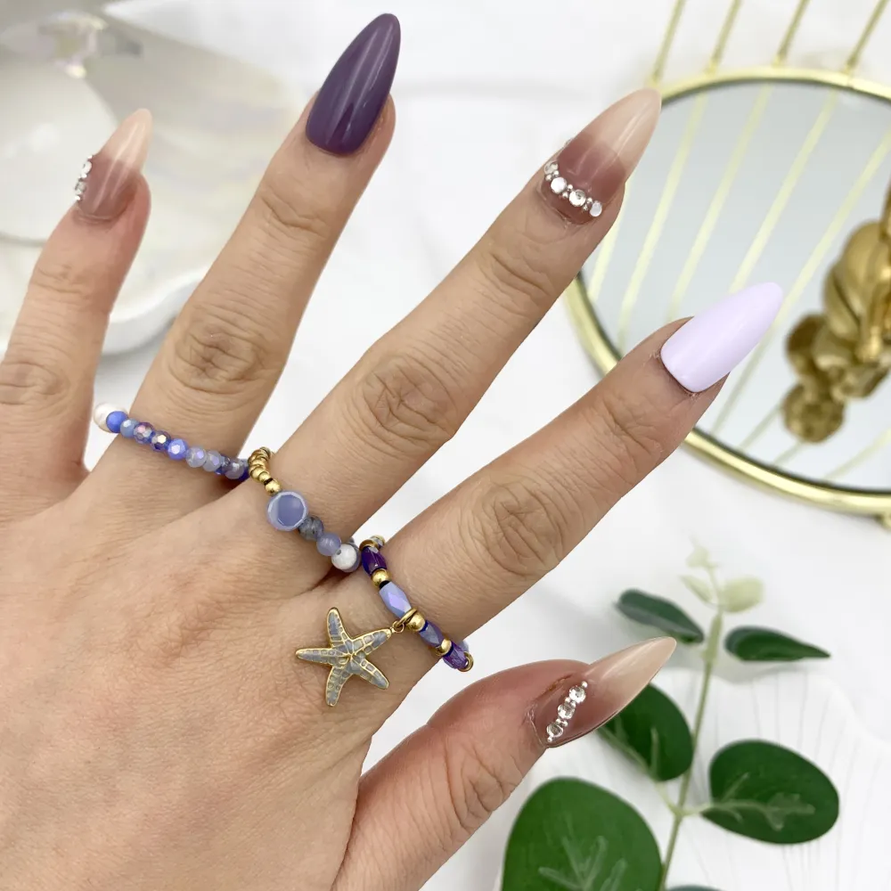 Stella Marina-12 Set Anelli Elastici in Acciaio - APA-732-175