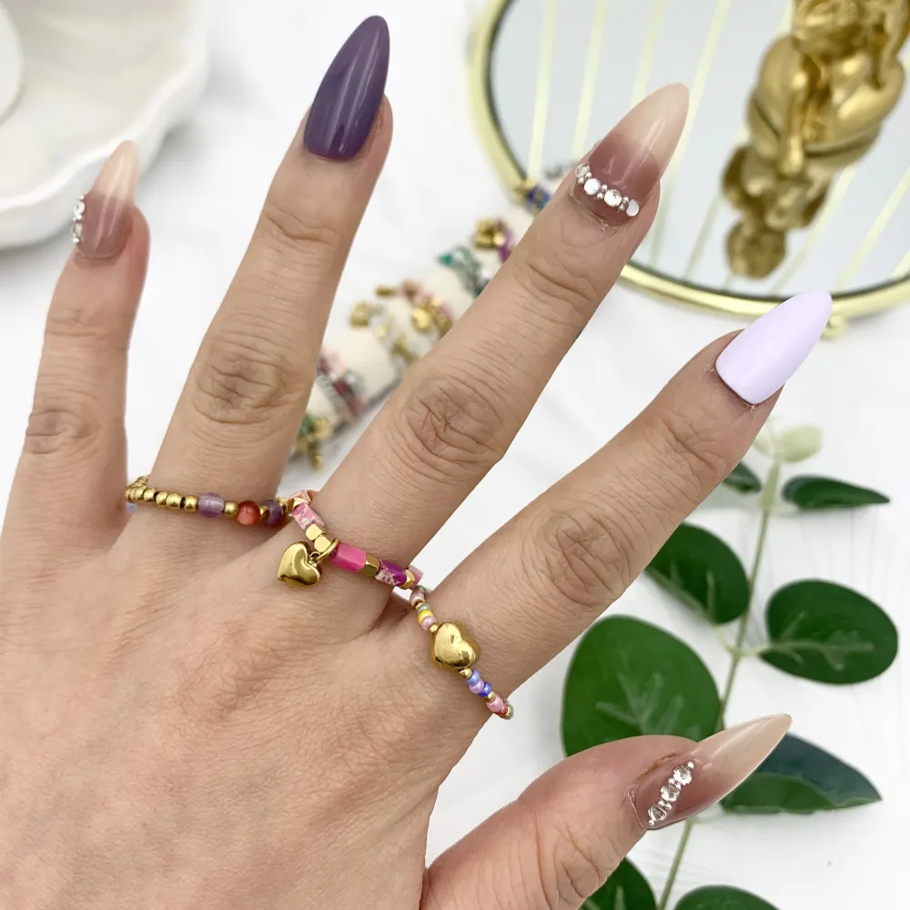 Cuore-Set 3pz Anelli Elastici in Acciaio - APA-732-177