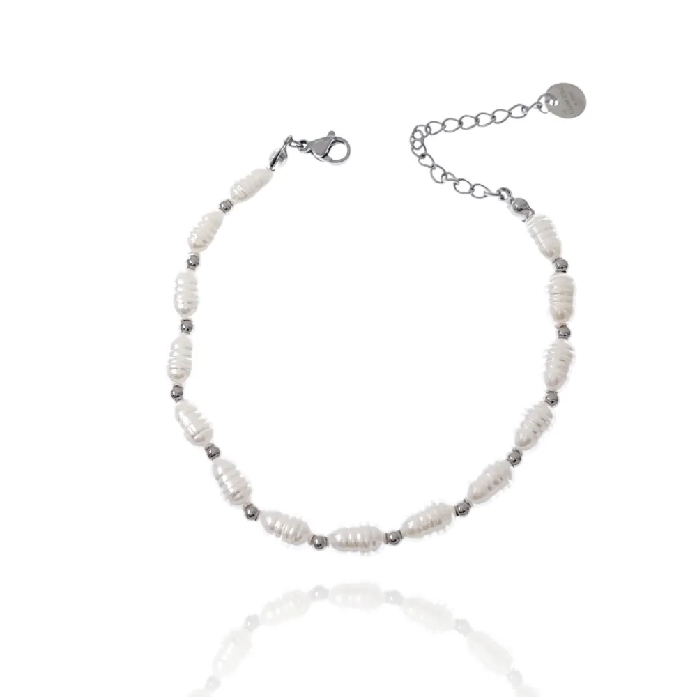 Perla Goccia-Bracciale in Acciaio - BAC-103-AA2007