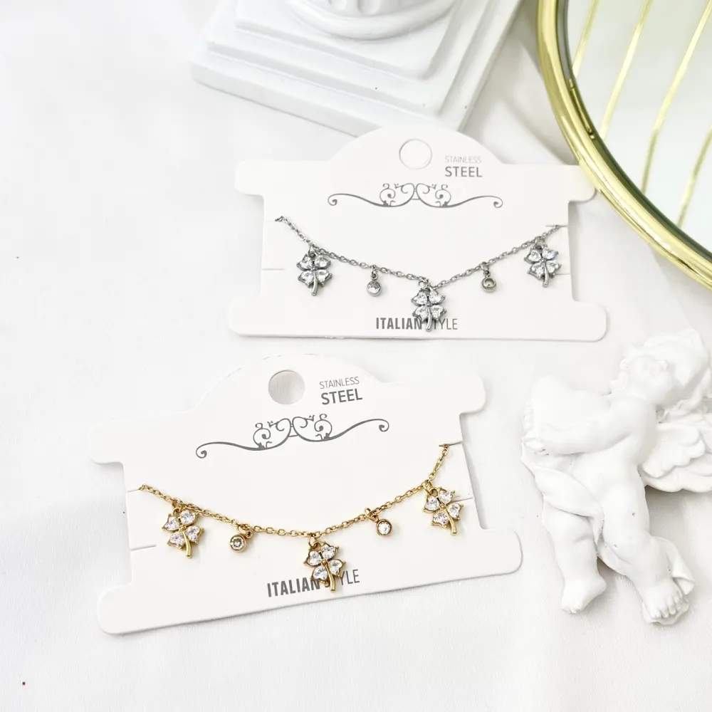 Quadrifoglio -Bracciale in Acciaio con Chiusura - BAC-103-AA2767B