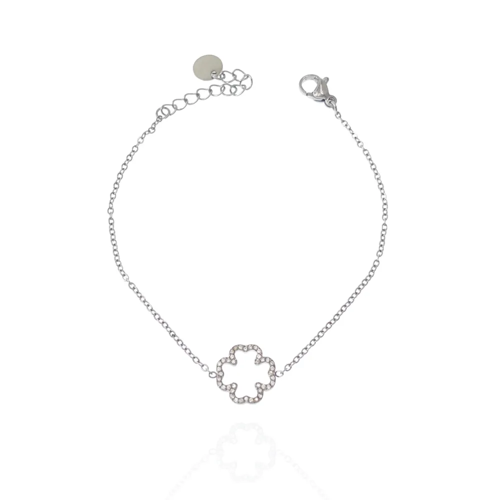 Quadrifoglio-Bracciale in Acciaio con Chiusura - BAC-103-AA2823B