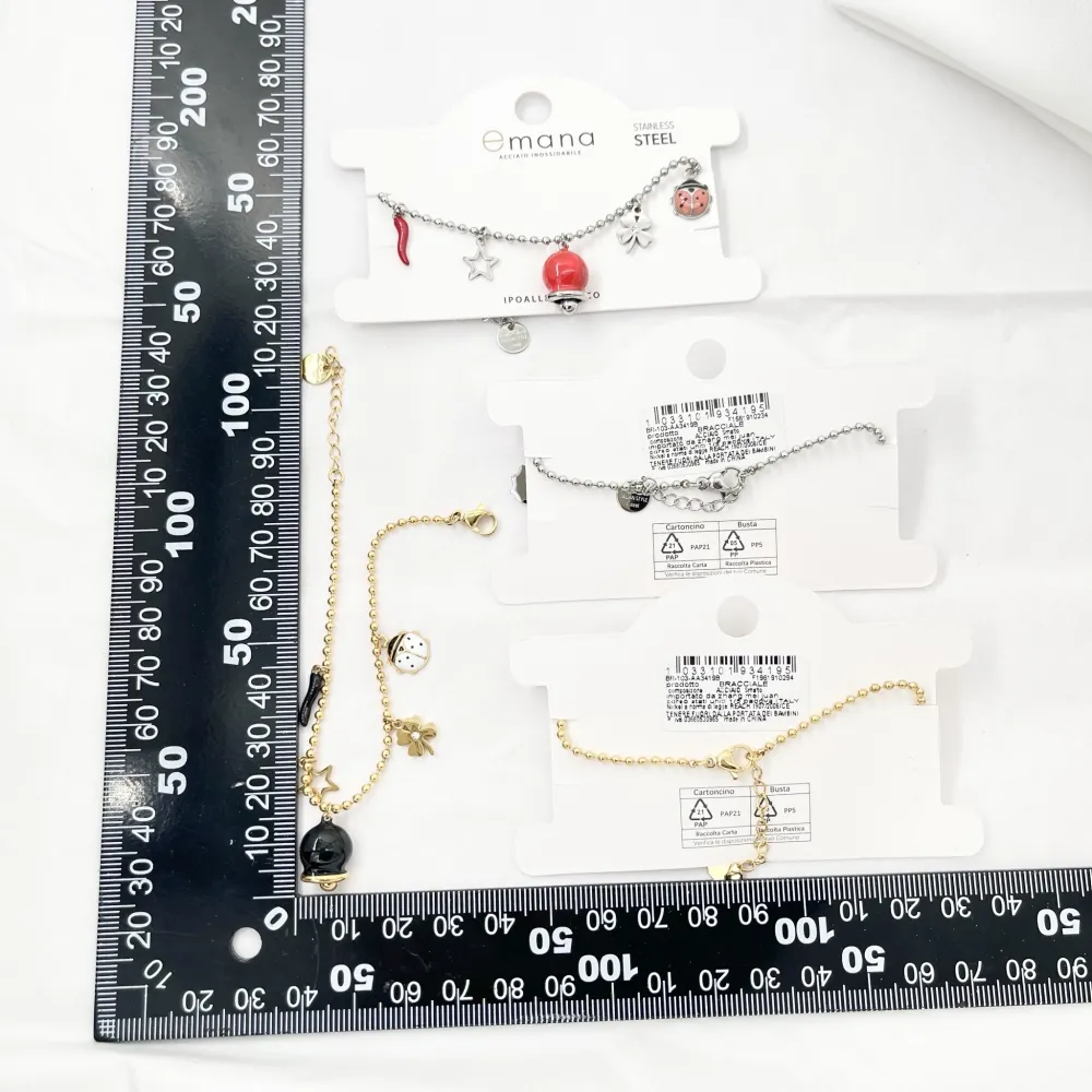 Campanello Smaltato--Bracciale in Acciaio con Chiusura - BAC-103-AA3419B