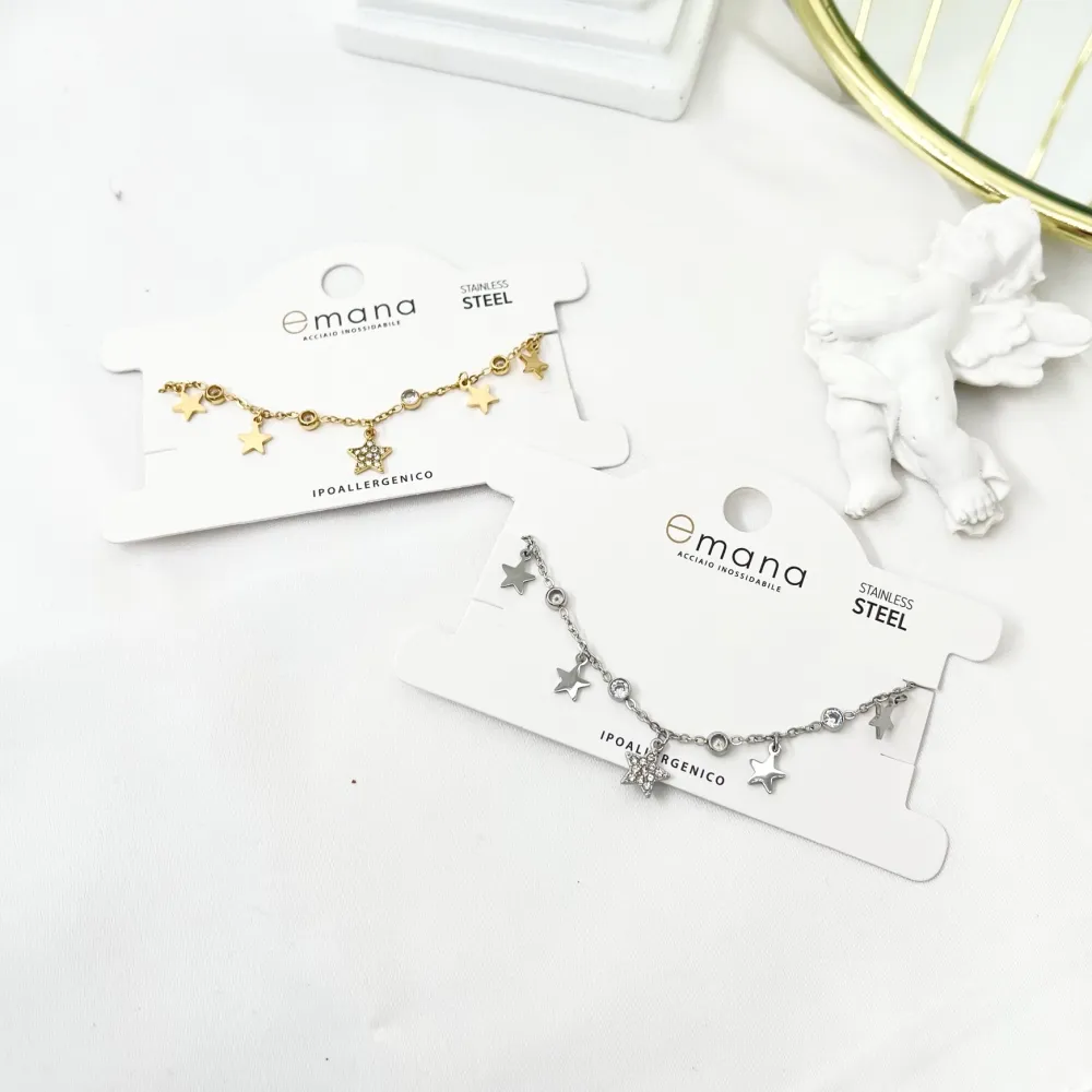 Stella-Bracciale in Acciaio con Chiusura - BAC-103-AA3473B