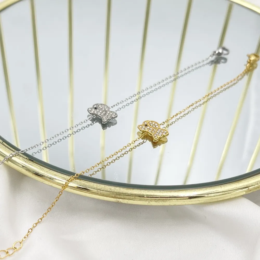 Cane Cagnolino-Bracciale in Acciaio - BAC-103-AA5263B