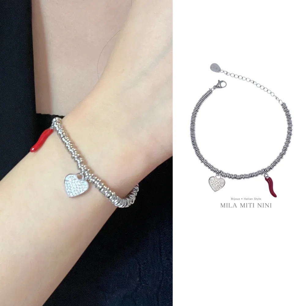 Anellini Cornino-Bracciale in Acciaio con Chiusura - BAC-413-1213