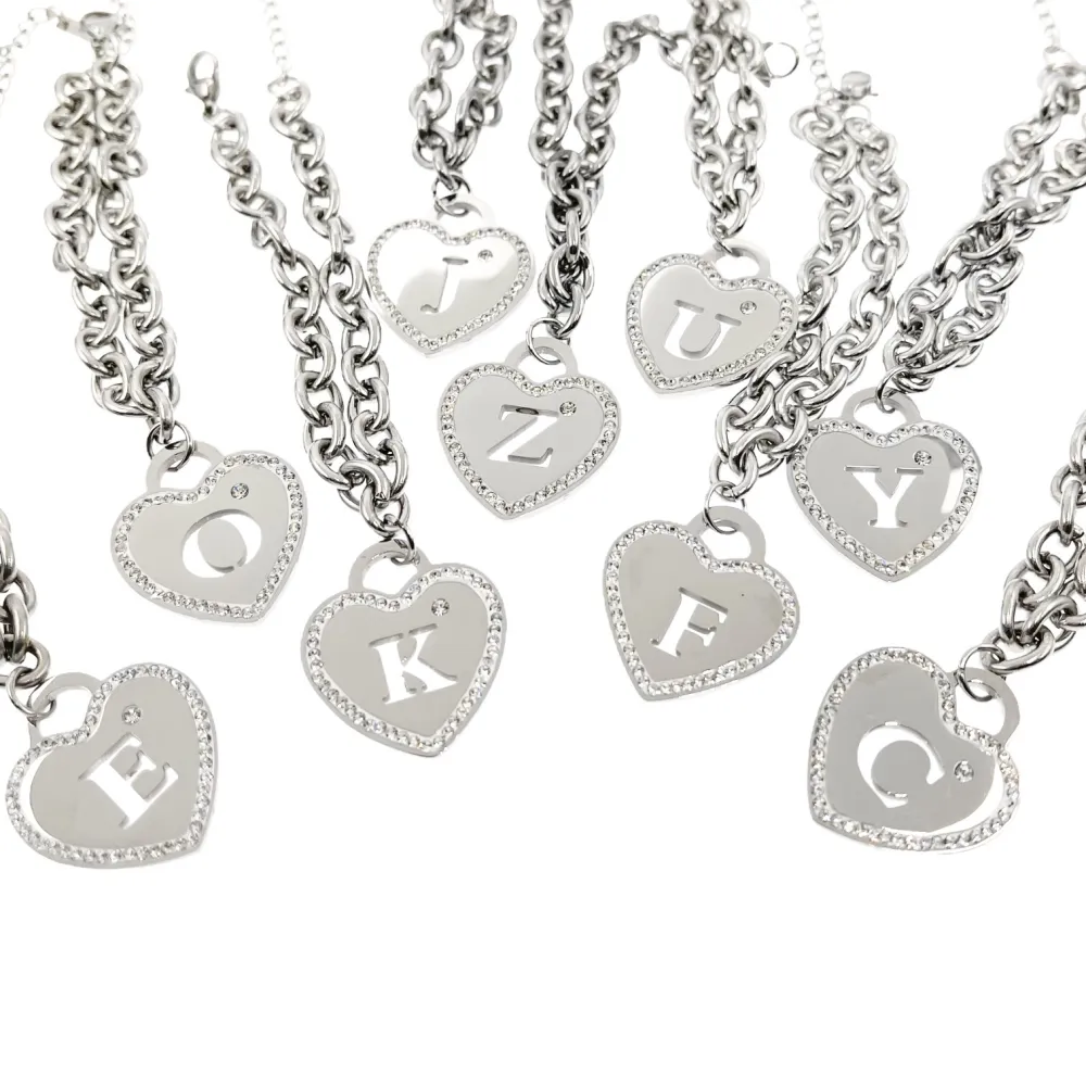 BAC1109-Iniziale Cuore - Bracciale in Acciaio - BAC413-1220