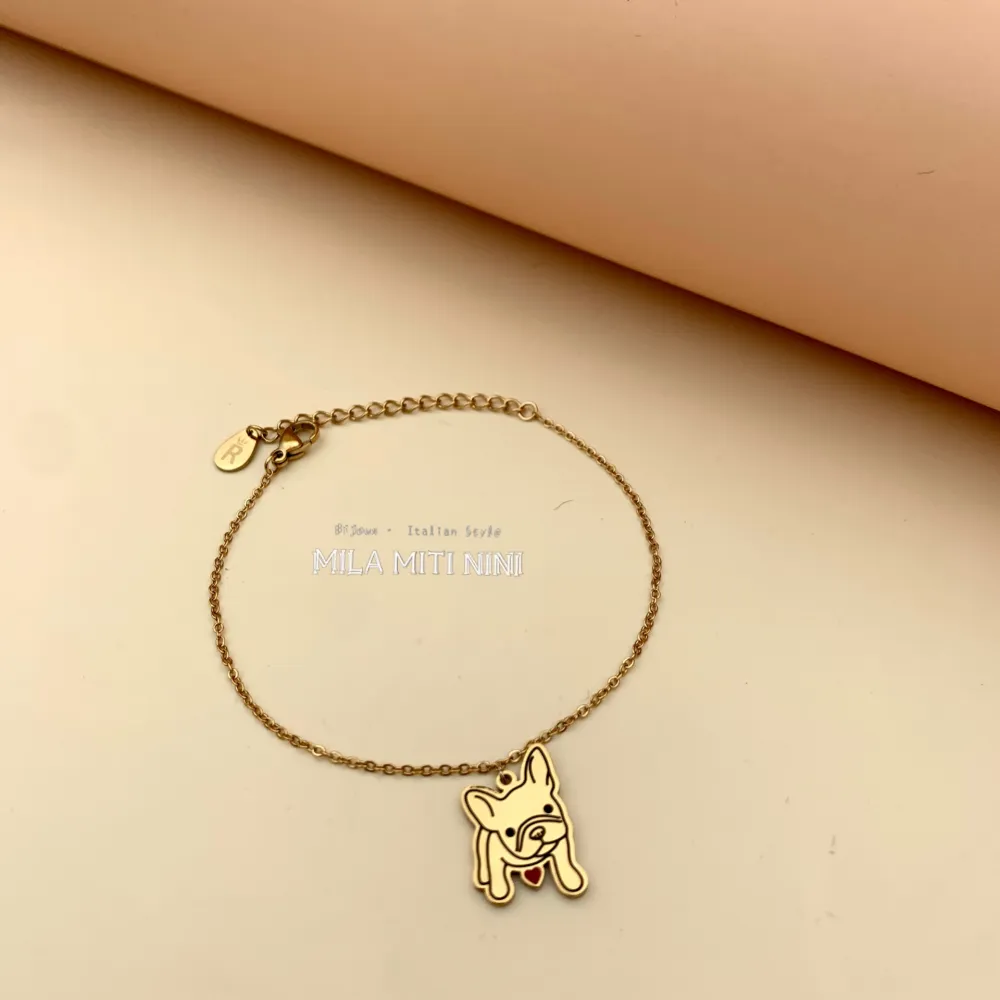 Cane Pulldog-Bracciale in Acciaio con Chiusura - BAC413-1325