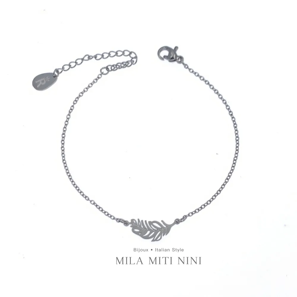 Piuma -Bracciale in Acciaio con Chiusura - BAC-413-1570