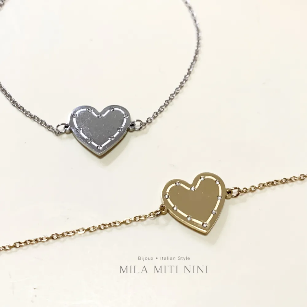 Cuore-Bracciale in Acciaio con Chiusura - BAC-413-1571