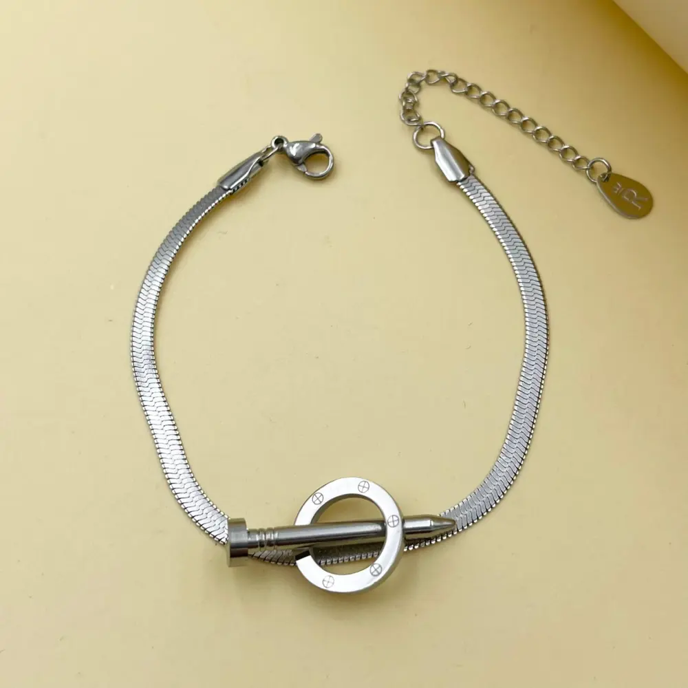 Chiodo -Bracciale in Acciaio con Chiusura - BAC-413-1751