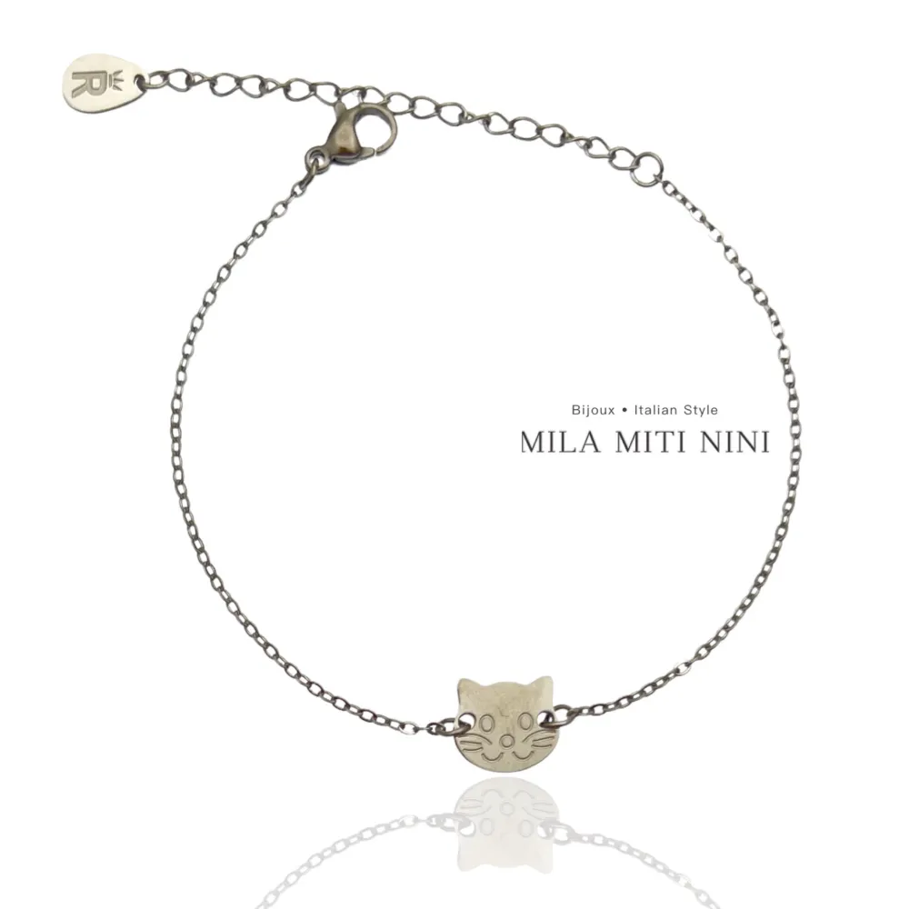 Gatto-Bracciale in Acciaio con Chiusura - BAC-413-1762A