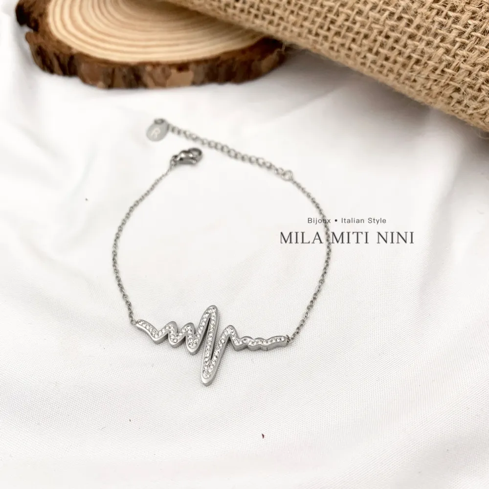 Battito Cuore-Bracciale in Acciaio con Chiusura - BAC-413-1772