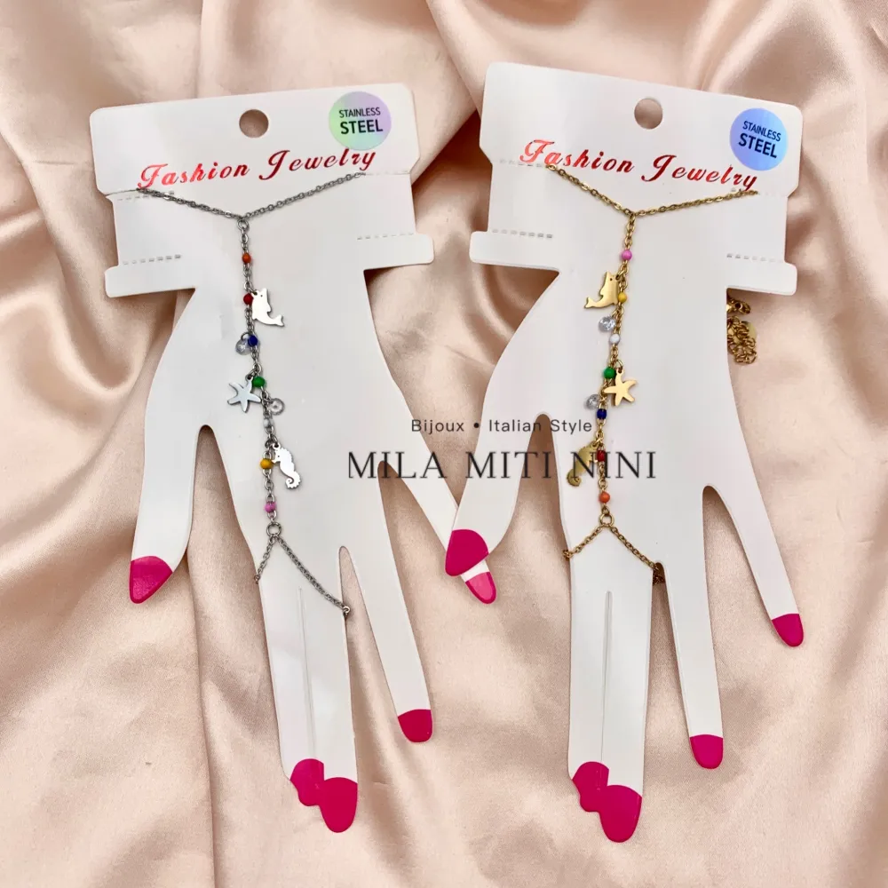 Delfino Stella marina-Baciamano in Acciaio - BAC-413-1856