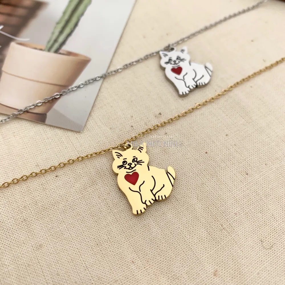 BAC413-2398-Gatto-Bracciale in Acciaio - BAC413-2398