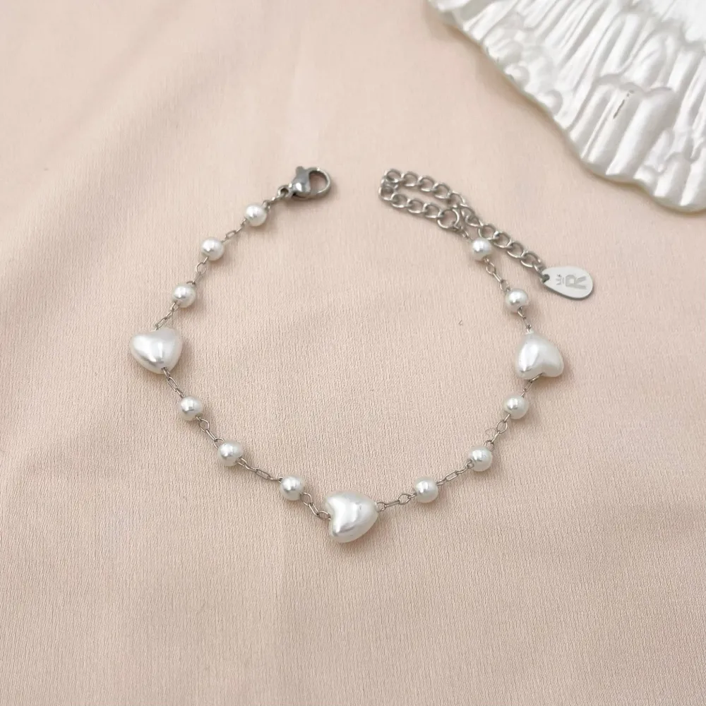 Perla Cuore-Bracciale in Acciaio con Chiusura - BAC-413-2528