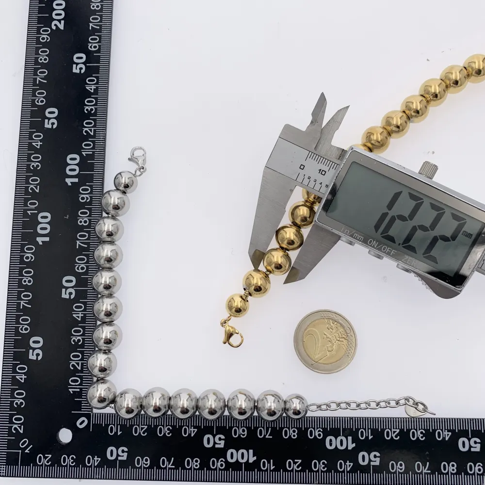 Pallina Grande 12mm-Bracciale in Acciaio - BAC-732-244