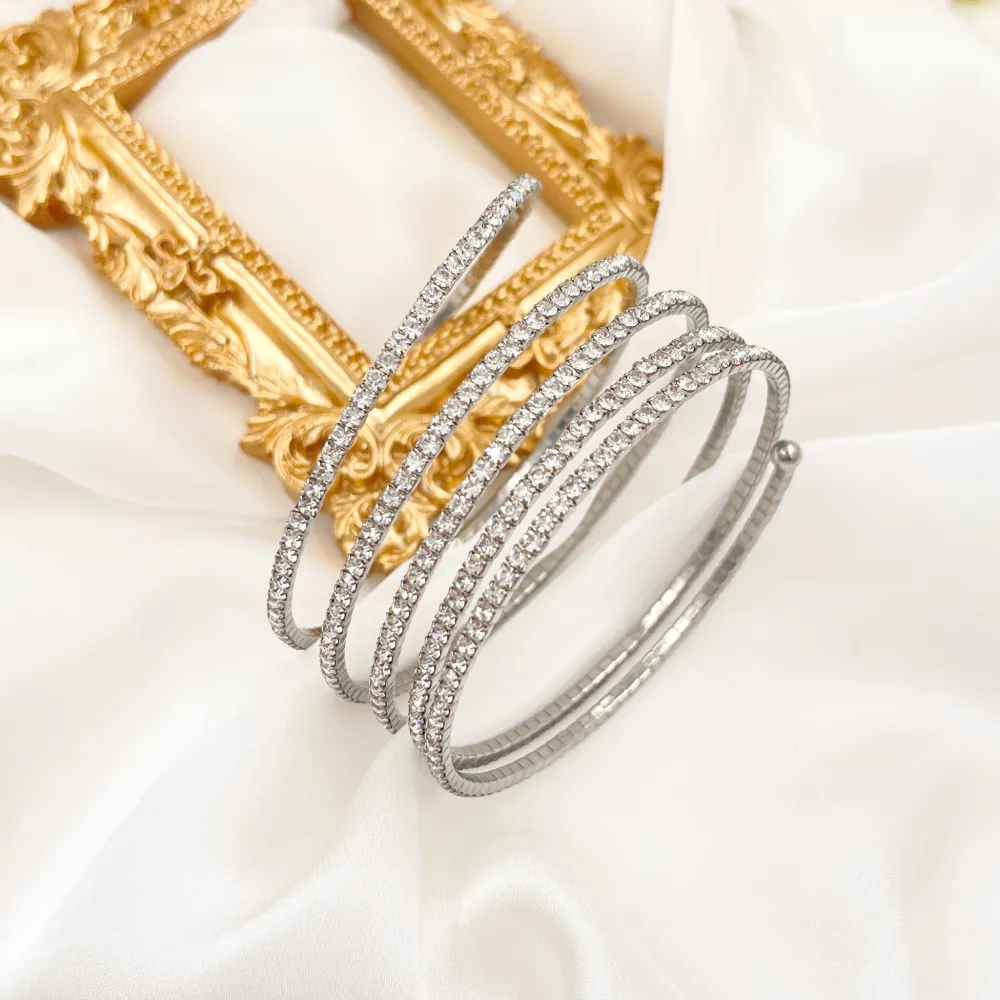 Tennis-Bracciale Rigido in Acciaio - BAR-103-AA3372B