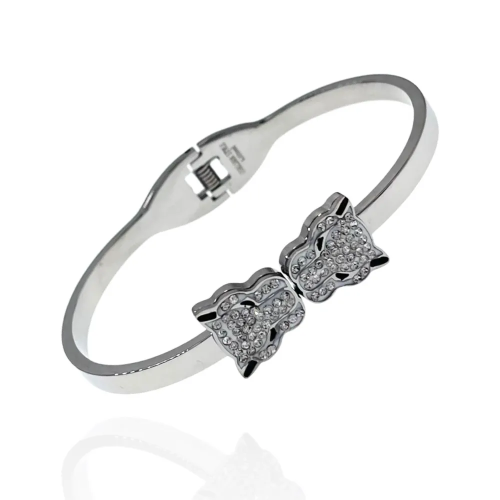 Pantera-Bracciale Rigido in Acciaio - BAR-413-1641