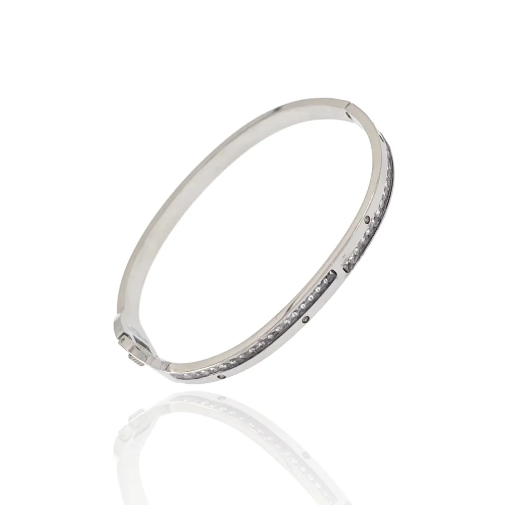 Tennis-Bracciale Rigido in Acciaio - BAR-413-2288