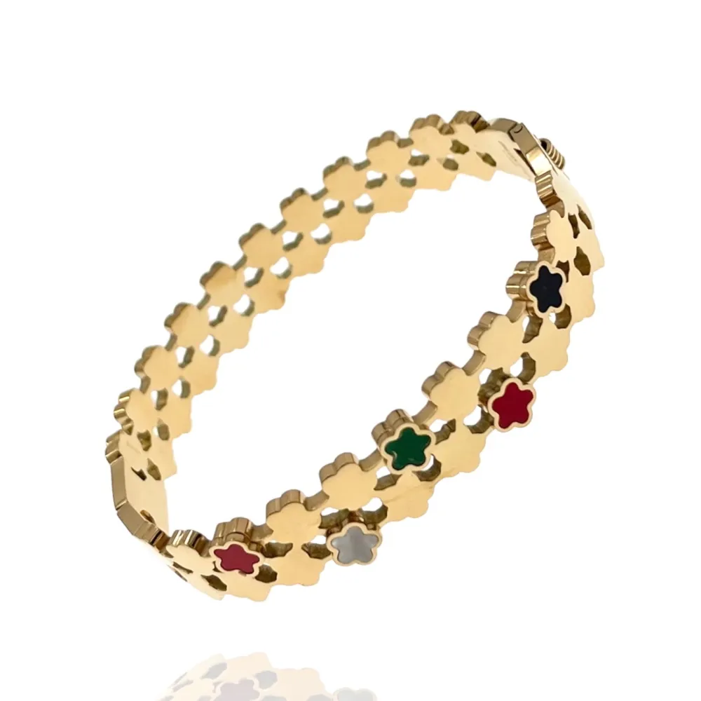 Fiore-Bracciale Rigido in Acciaio - BAR-413-2305