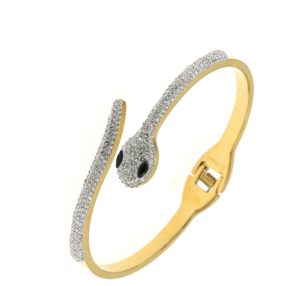 BAR6802-Serpente - Bracciale Rigido in Acciaio - BAR6802-Serpente - Bracciale Rigido in Acciaio