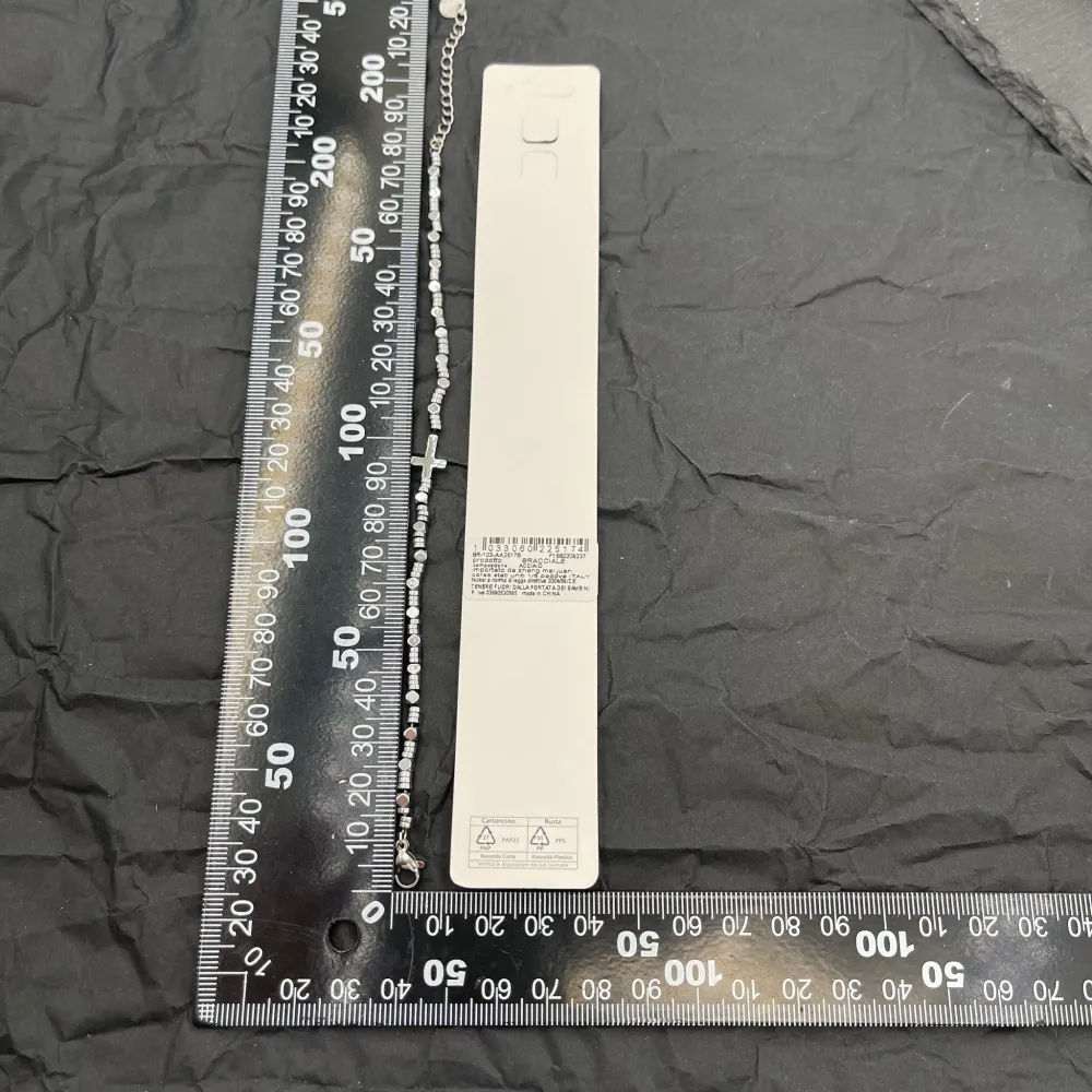 Croce 4mm-Bracciale in Acciaio da Uomo - BAU-103-AA2518B Croce 4mm