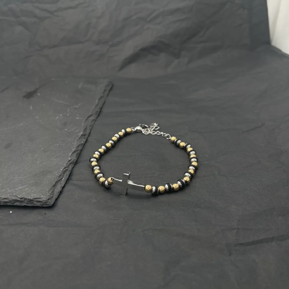 Croce-Bracciale da Uomo in Acciaio - BAU-208-287