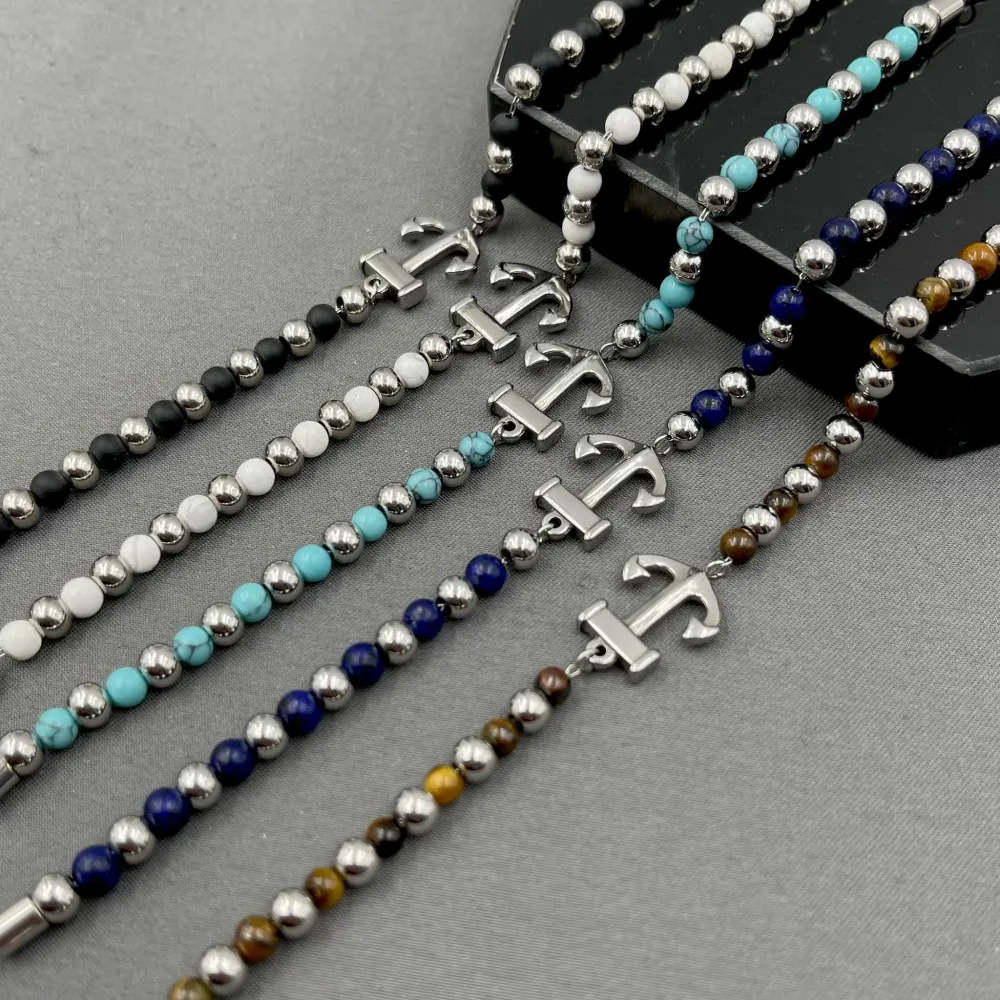 A'ncora-Bracciale in Acciaio da Uomo - BAU-600-B210