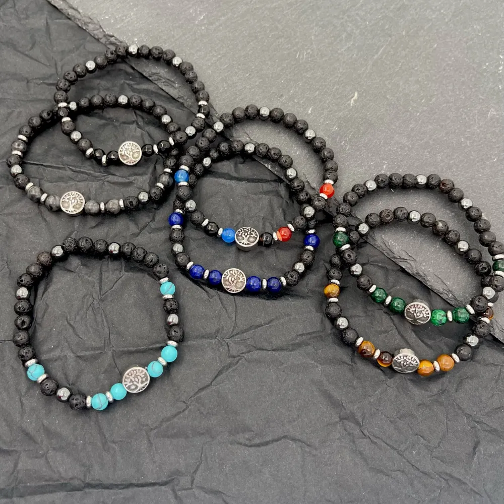 Albero della Vita-Bracciale Elastico in Acciaio da Uomo - BAU-600-H273