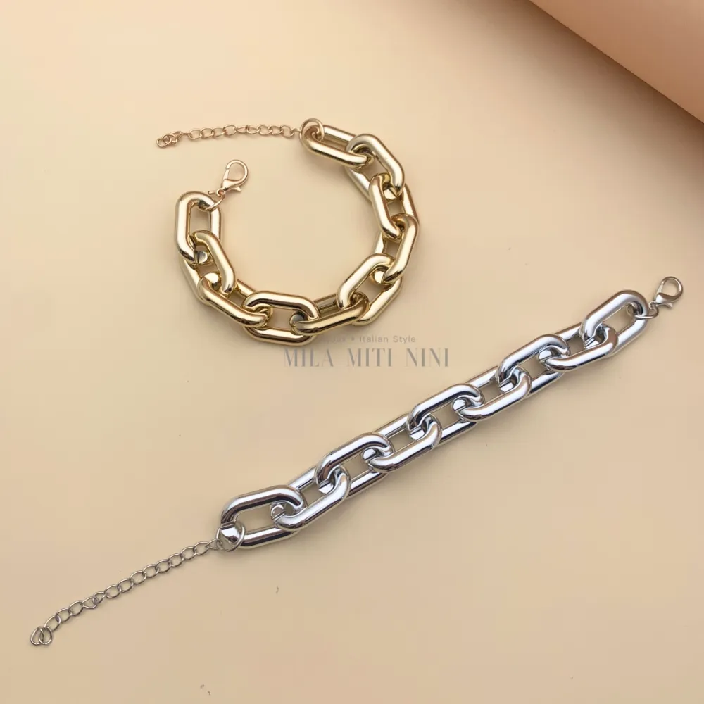 BMC7769-Catena -Bracciale Corta in Plastica - BMC7769-Catena -Bracciale Corta in Plastica