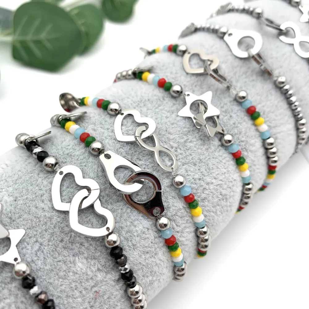 12Pz Bracciali Elastici in Acciaio+Cuscino in Omaggio - BPA104-24