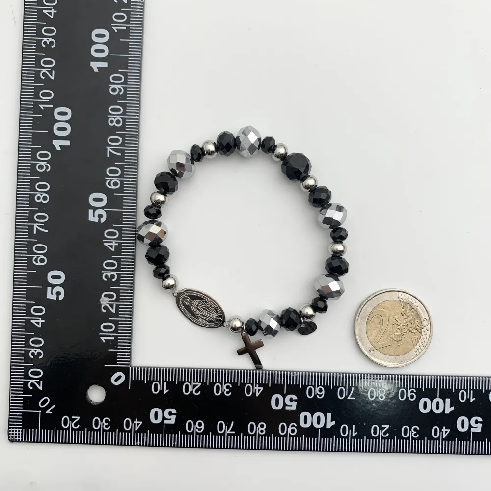 12Pz Bracciali Elastici in Acciaio+Cuscino in Omaggio - BPA7680-Rosario Croce-12 Pz Bracciali in Acciaio