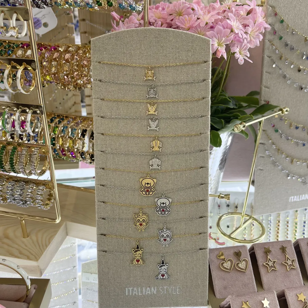 Cagnolino con Zirconia-Collana Corta in Acciaio - CAC-103-AA1044N