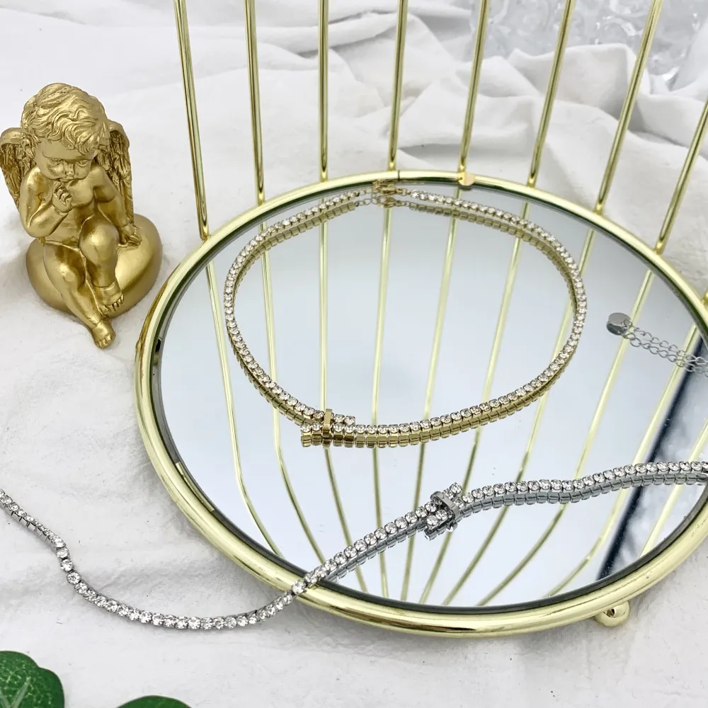 Doppio Tennis-Collana Corta in Acciaio - CAC-103-AA2436N