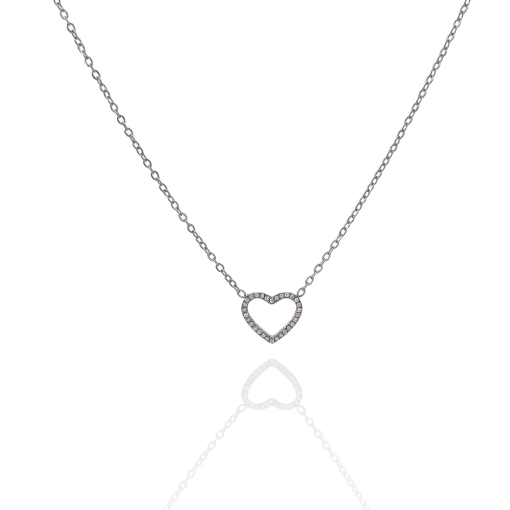 Cuore-Collana Corta in Acciaio - CAC-103-AA2820N