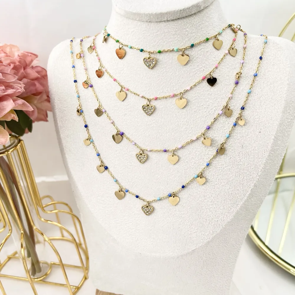 Cuore-Collana Corta in Acciaio - CAC-103-AA3441N