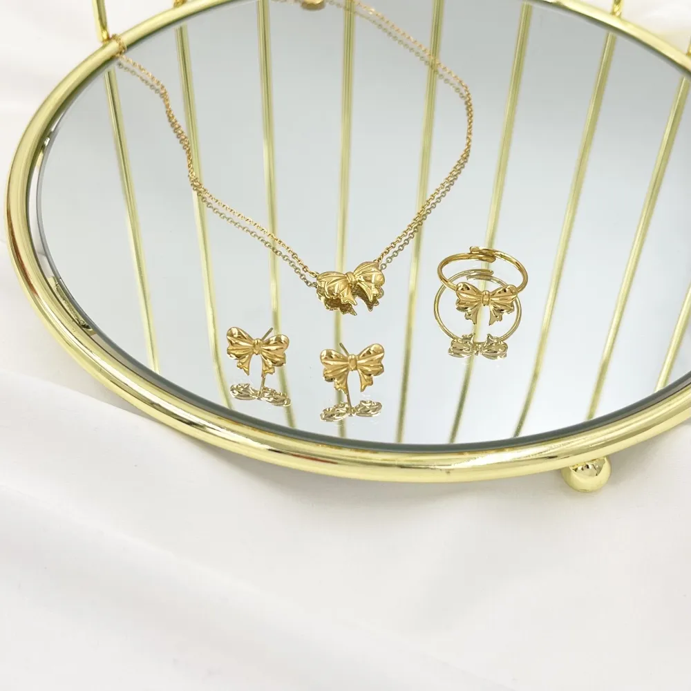 Fiocco-Collana Corta in Acciaio - CAC-103-AA3806N