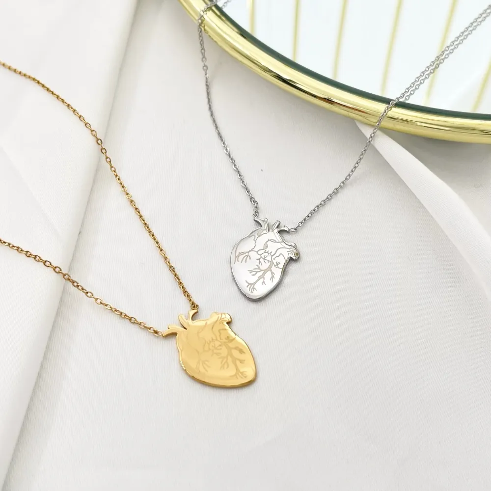 Cuore-Collana Girocollo in Acciaio - CAC-103-AA3808N