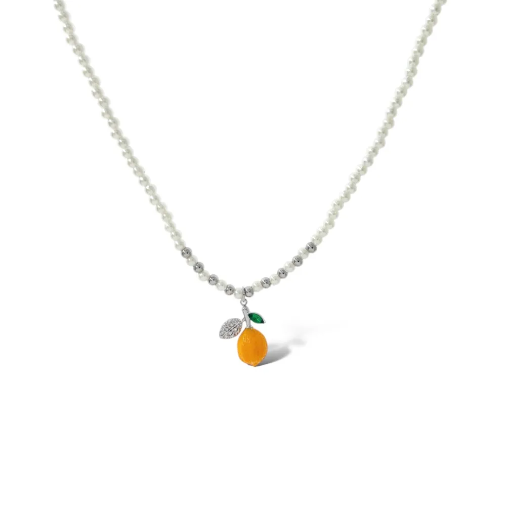 Limone -Collana Corta in Acciaio - CAC-103-AA4839N