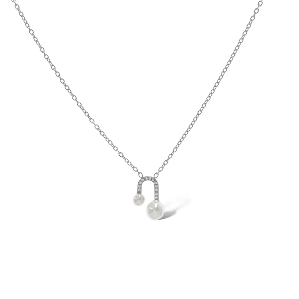 Arco con Perla-Collana Girocollo in Acciaio - CAC-103-AA5067N